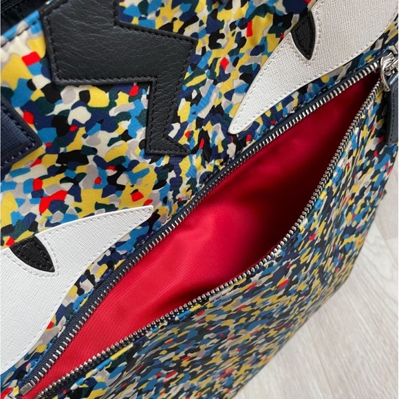 FENDI Monster Shopper Tote Confetti Print Nylon 2016  Preowned Style:7VA367-5WH - Picture 9 of 13